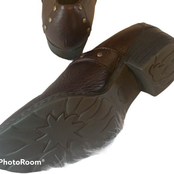 BORN Women’s Brown Leather Heeled Shoes - Picture 4 of 8